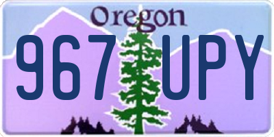 OR license plate 967UPY