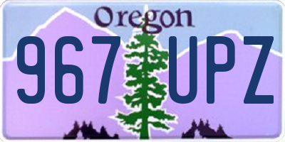 OR license plate 967UPZ