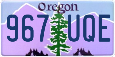 OR license plate 967UQE