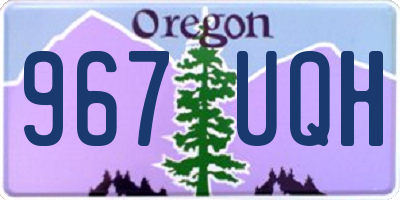 OR license plate 967UQH