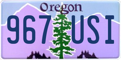 OR license plate 967USI