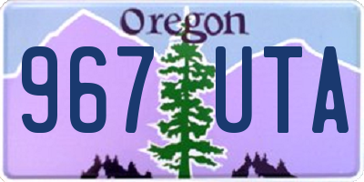 OR license plate 967UTA