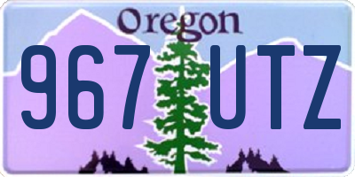 OR license plate 967UTZ