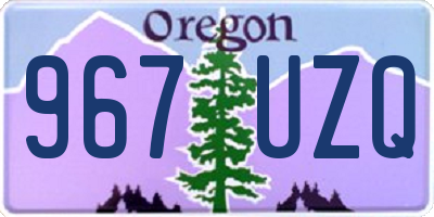OR license plate 967UZQ