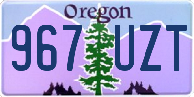 OR license plate 967UZT
