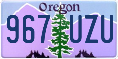 OR license plate 967UZU