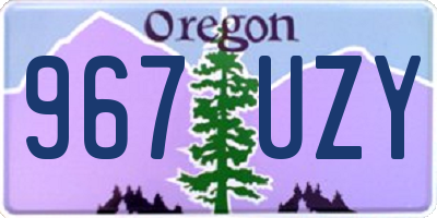 OR license plate 967UZY