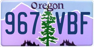 OR license plate 967VBF