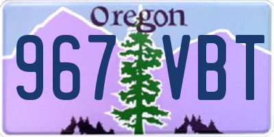 OR license plate 967VBT