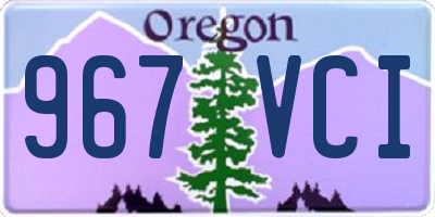 OR license plate 967VCI