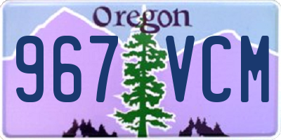 OR license plate 967VCM