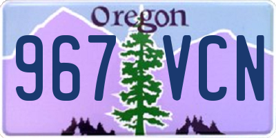 OR license plate 967VCN