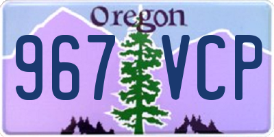 OR license plate 967VCP