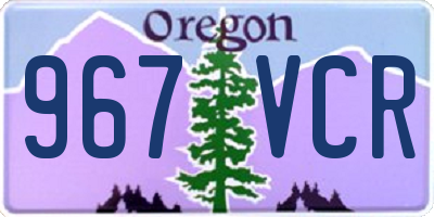 OR license plate 967VCR