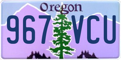 OR license plate 967VCU