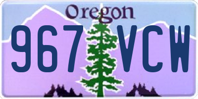 OR license plate 967VCW