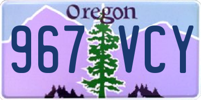 OR license plate 967VCY