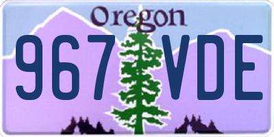 OR license plate 967VDE