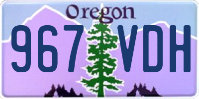 OR license plate 967VDH