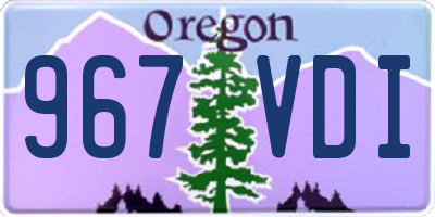 OR license plate 967VDI