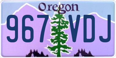 OR license plate 967VDJ