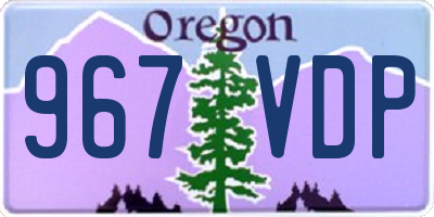 OR license plate 967VDP
