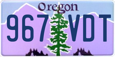 OR license plate 967VDT