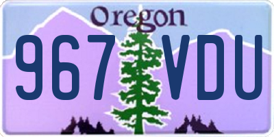 OR license plate 967VDU