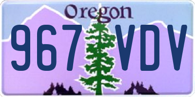 OR license plate 967VDV