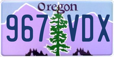 OR license plate 967VDX
