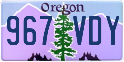 OR license plate 967VDY