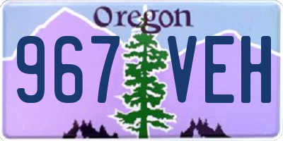 OR license plate 967VEH