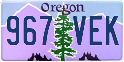 OR license plate 967VEK