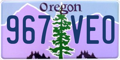 OR license plate 967VEO