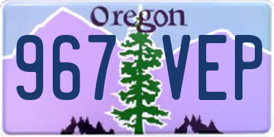 OR license plate 967VEP