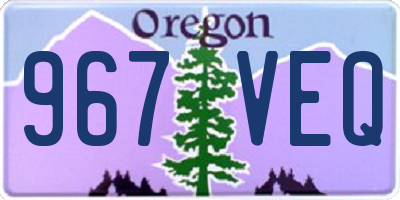 OR license plate 967VEQ