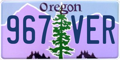 OR license plate 967VER