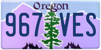 OR license plate 967VES