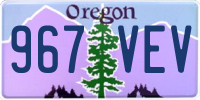 OR license plate 967VEV