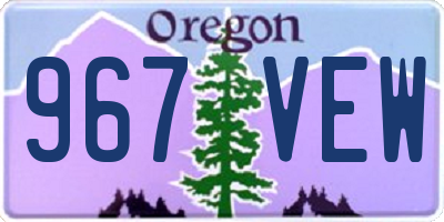 OR license plate 967VEW
