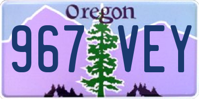 OR license plate 967VEY