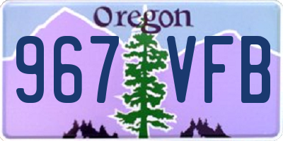 OR license plate 967VFB