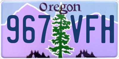 OR license plate 967VFH