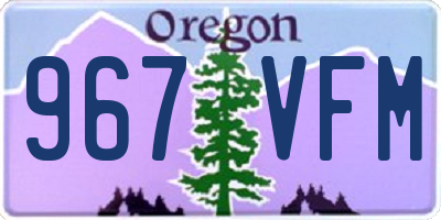 OR license plate 967VFM