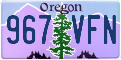 OR license plate 967VFN