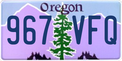 OR license plate 967VFQ