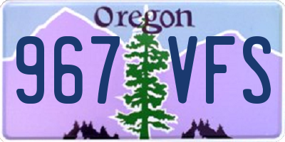 OR license plate 967VFS
