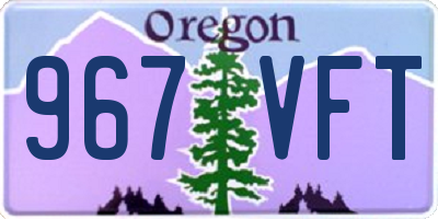 OR license plate 967VFT