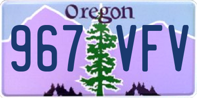 OR license plate 967VFV