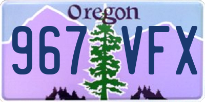 OR license plate 967VFX